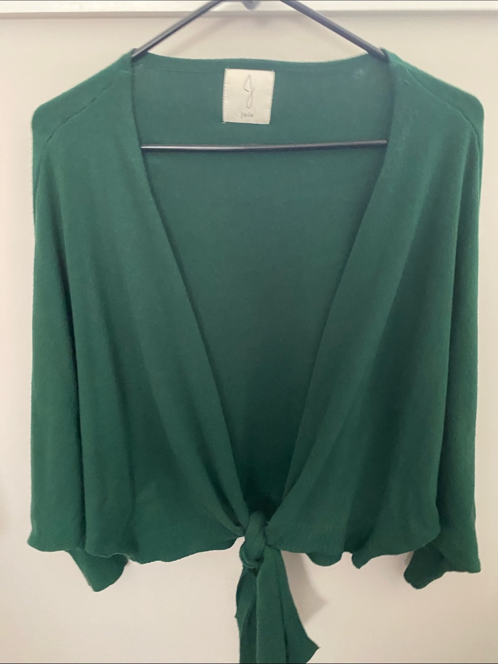 Joie Emerald Green Tie-Front Cardigan